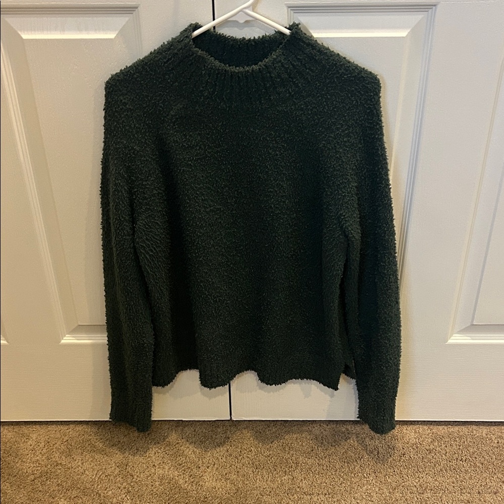 Olivia Sky Forest Green Turtleneck Sweater